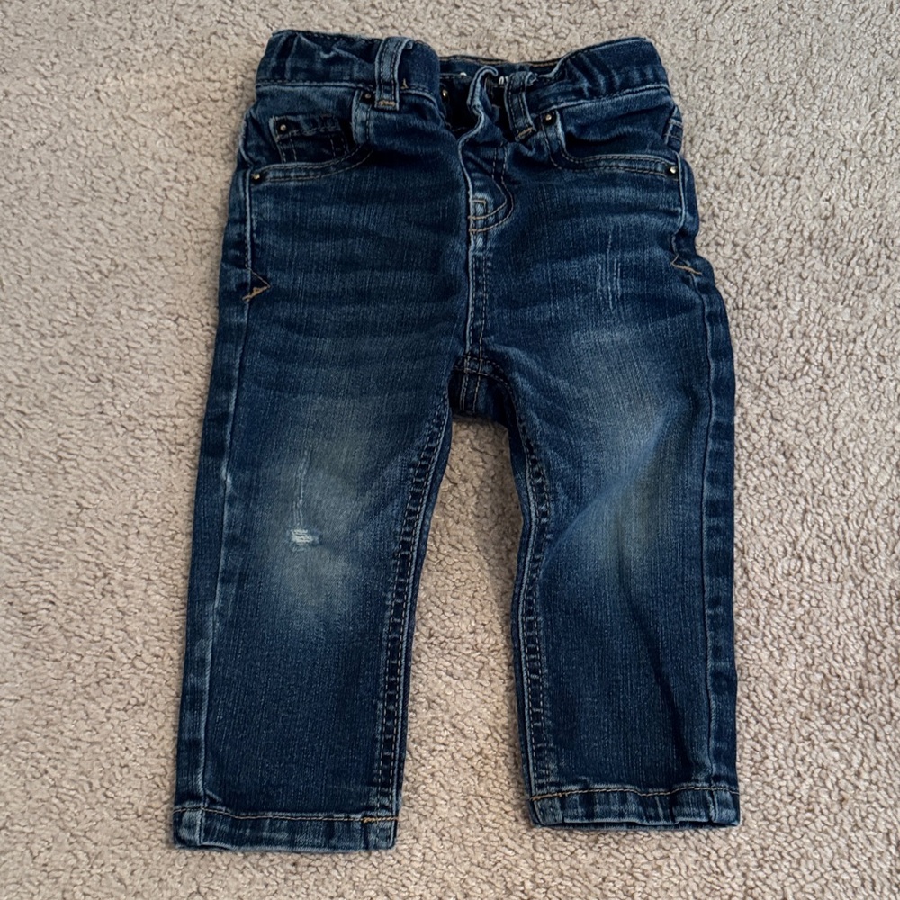 Cat & Jack Toddler Boys' Stretch Straight Fit Jeans - blue size 18M